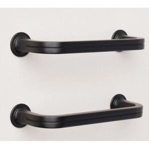 Set Of 2 - 3.75" Etched Drawer Pulls Matte black Hearth And Hand With Magnolia